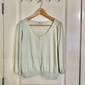 Green checkerd blouse